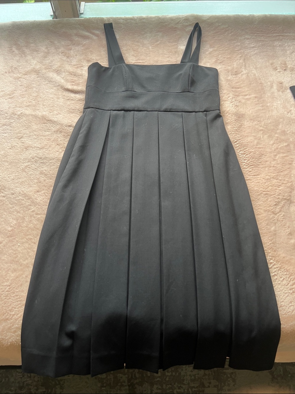 Banana Republic Black Midi Pleated Dress